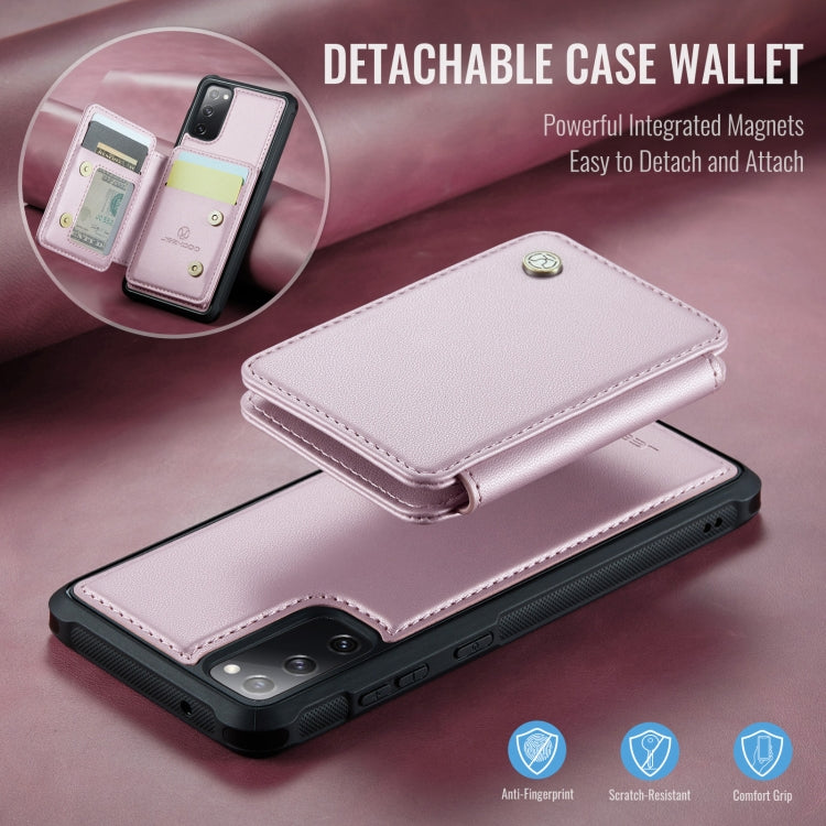 For Samsung Galaxy S20 FE JEEHOOD J05 Business Magnetic Style RFID Leather Phone Case