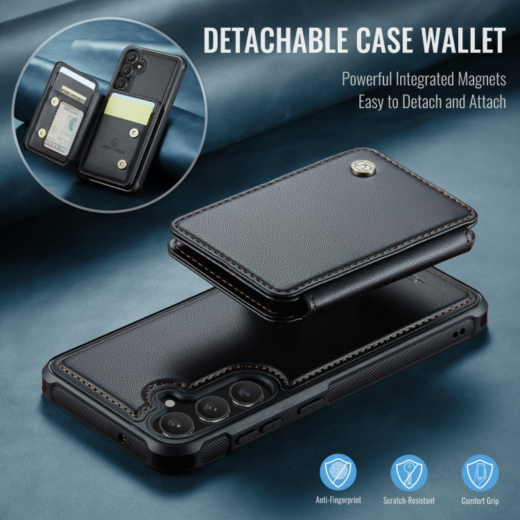 For Samsung Galaxy S23 FE 5G JEEHOOD J05 Business Magnetic Style RFID Leather Phone Case