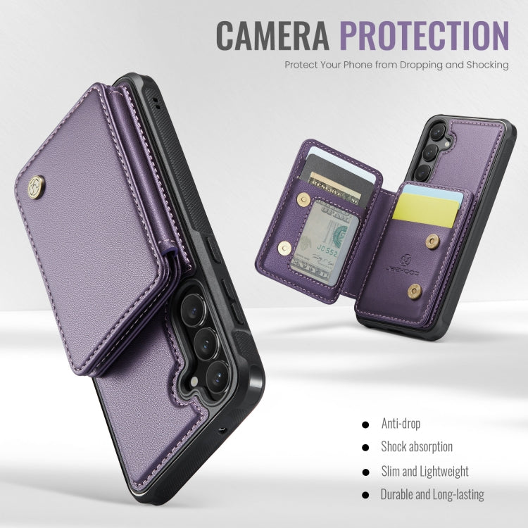 For Samsung Galaxy S23 FE 5G JEEHOOD J05 Business Magnetic Style RFID Leather Phone Case