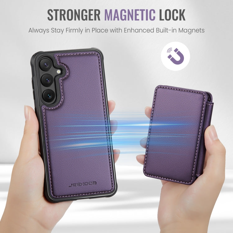For Samsung Galaxy S23 FE 5G JEEHOOD J05 Business Magnetic Style RFID Leather Phone Case