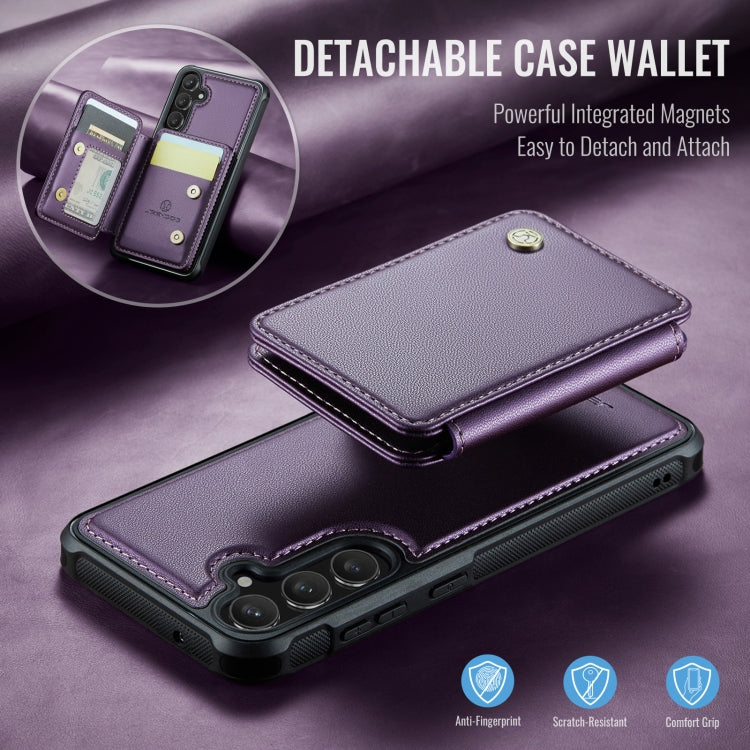 For Samsung Galaxy S23 FE 5G JEEHOOD J05 Business Magnetic Style RFID Leather Phone Case
