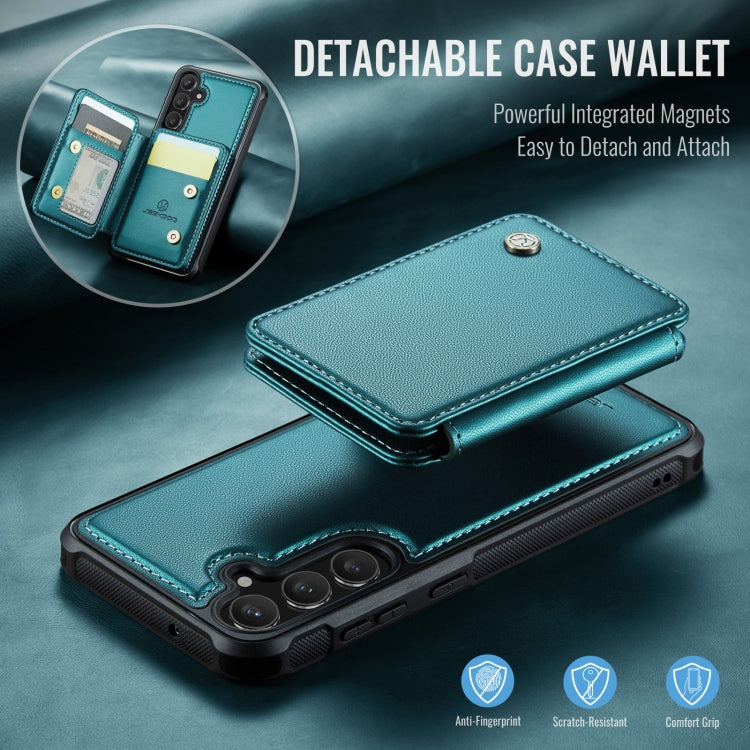 For Samsung Galaxy S23 FE 5G JEEHOOD J05 Business Magnetic Style RFID Leather Phone Case
