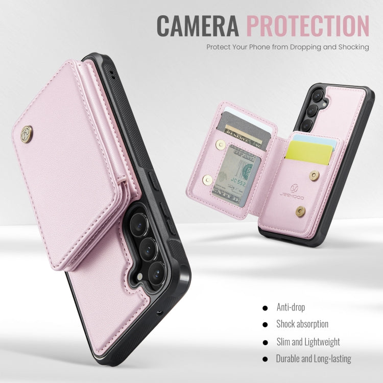 For Samsung Galaxy S23 FE 5G JEEHOOD J05 Business Magnetic Style RFID Leather Phone Case