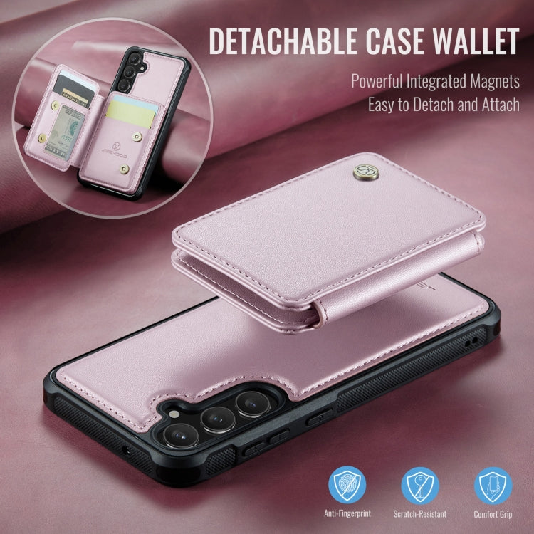 For Samsung Galaxy S23 FE 5G JEEHOOD J05 Business Magnetic Style RFID Leather Phone Case