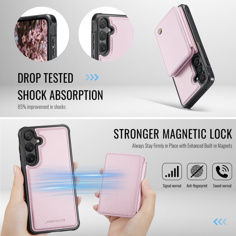 For Samsung Galaxy S24 FE 5G JEEHOOD J05 Business Magnetic Style RFID Leather Phone Case