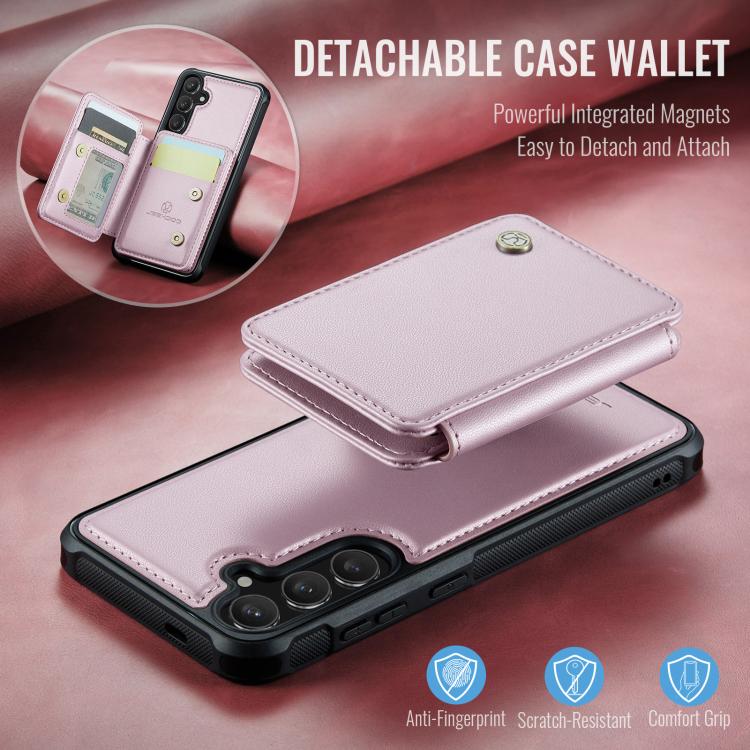 For Samsung Galaxy S25+ 5G JEEHOOD J05 Business Magnetic Style RFID Leather Phone Case