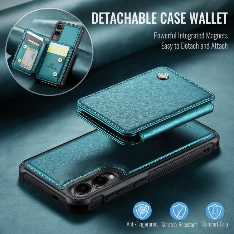 For Samsung Galaxy S25 Edge 5G JEEHOOD J05 Business Magnetic Style RFID Leather Phone Case