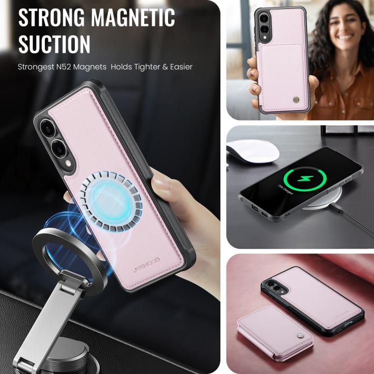 For Samsung Galaxy S25 Edge 5G JEEHOOD J05 Business Magnetic Style RFID Leather Phone Case