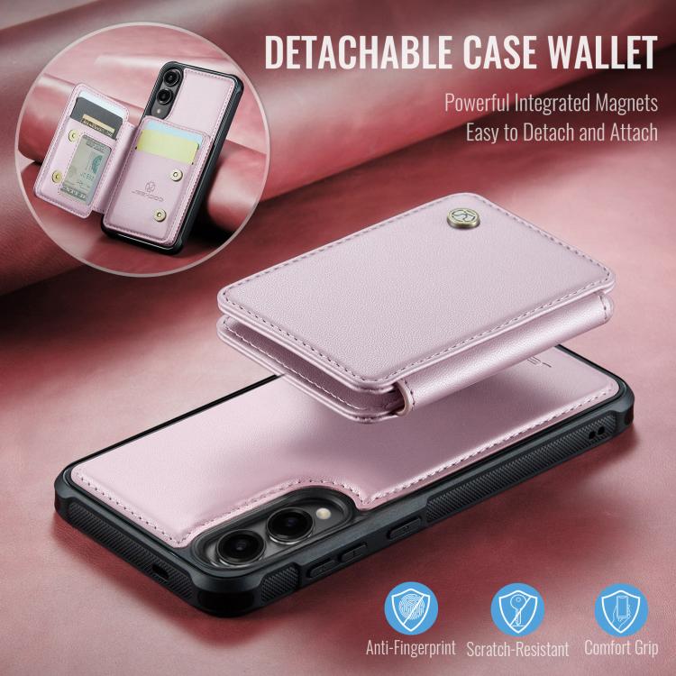 For Samsung Galaxy S25 Edge 5G JEEHOOD J05 Business Magnetic Style RFID Leather Phone Case