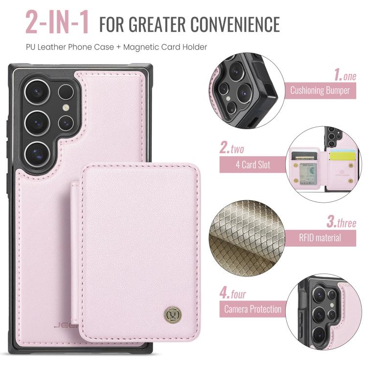 For Samsung Galaxy S26 Ultra 5G JEEHOOD J05 Business Magnetic Style RFID Leather Phone Case