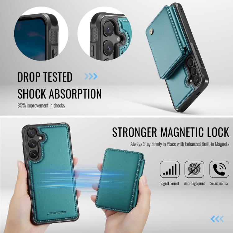 For Samsung Galaxy S26 5G JEEHOOD J05 Business Magnetic Style RFID Leather Phone Case