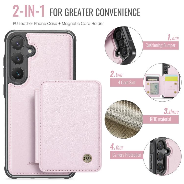 For Samsung Galaxy S26 5G JEEHOOD J05 Business Magnetic Style RFID Leather Phone Case