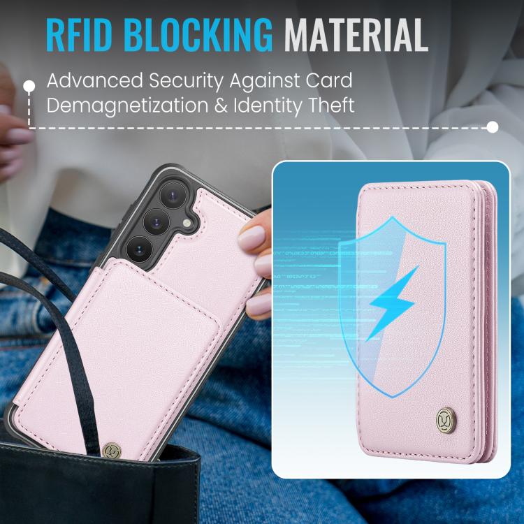 For Samsung Galaxy S26 5G JEEHOOD J05 Business Magnetic Style RFID Leather Phone Case