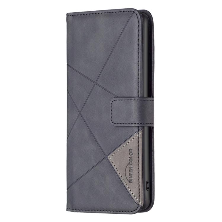 For Samsung Galaxy M06 5G / F06 5G Magnetic Buckle Rhombus Texture Leather Phone Case