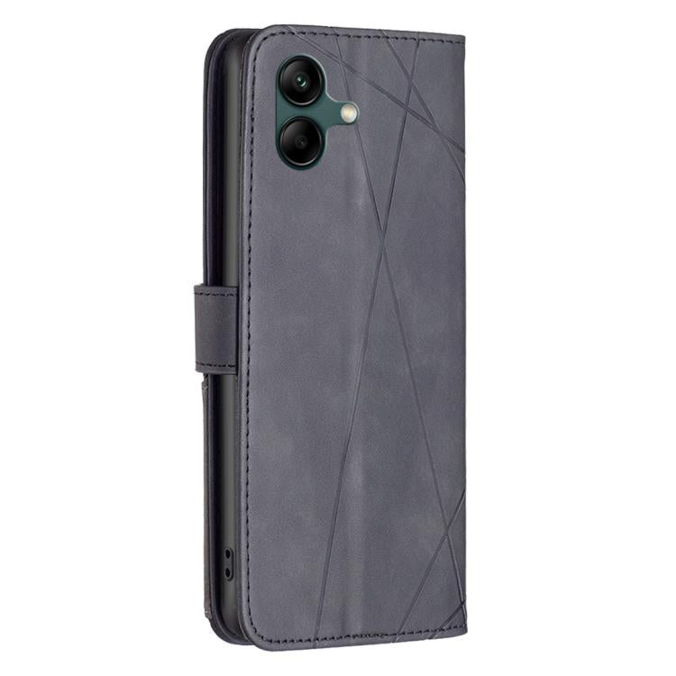 For Samsung Galaxy M06 5G / F06 5G Magnetic Buckle Rhombus Texture Leather Phone Case
