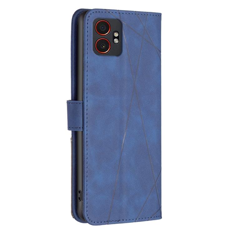 For Samsung Galaxy XCover 7 Pro Magnetic Buckle Rhombus Texture Leather Phone Case