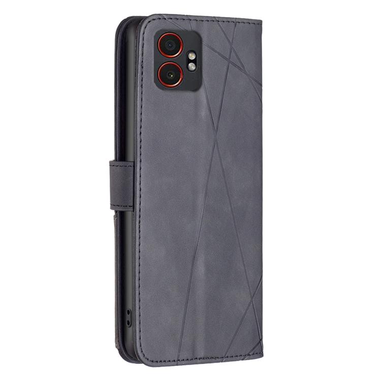 For Samsung Galaxy XCover 7 Pro Magnetic Buckle Rhombus Texture Leather Phone Case