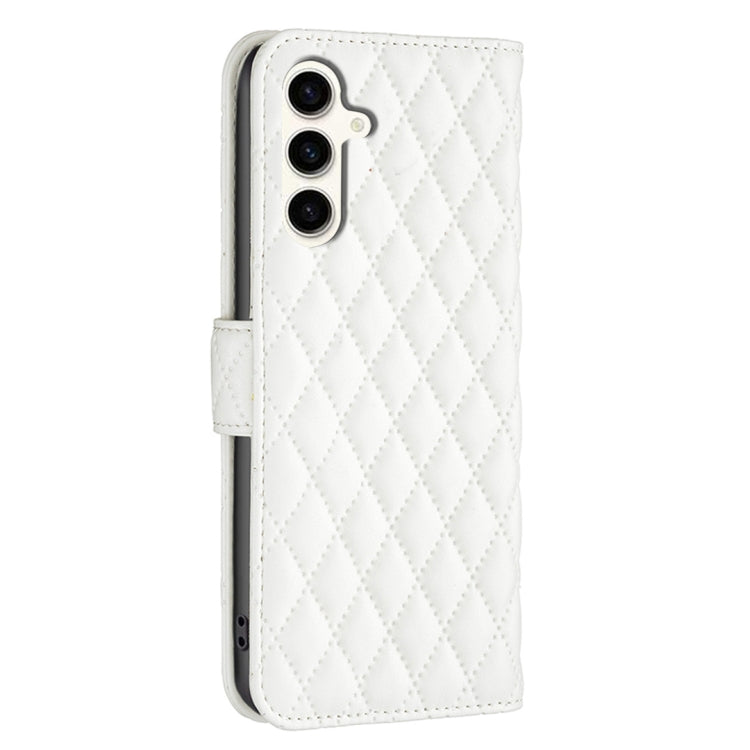 For Samsung Galaxy M35 Diamond Lattice Wallet Flip Leather Phone Case