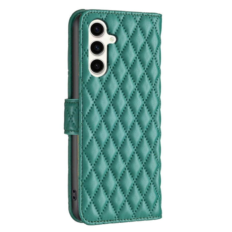 For Samsung Galaxy M35 Diamond Lattice Wallet Flip Leather Phone Case
