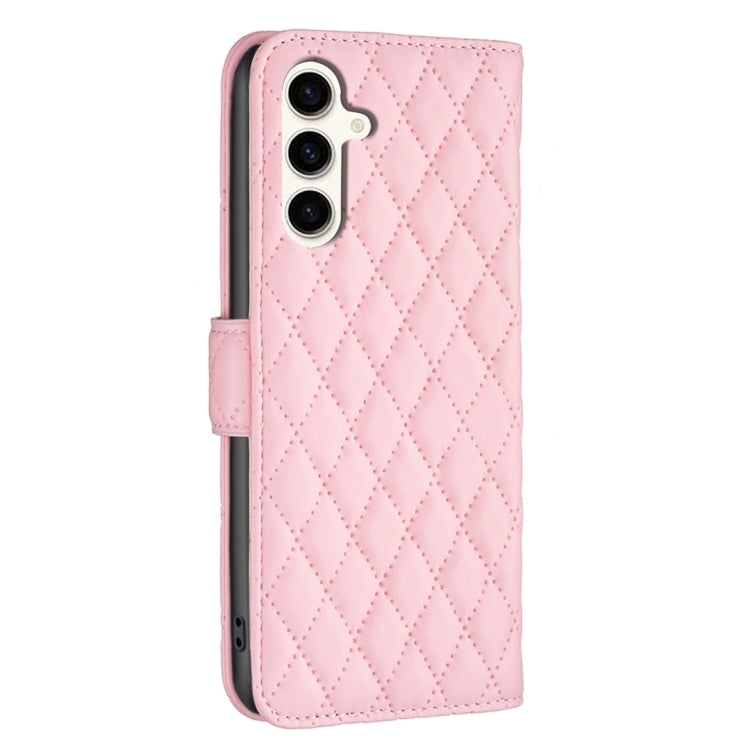 For Samsung Galaxy M35 Diamond Lattice Wallet Flip Leather Phone Case