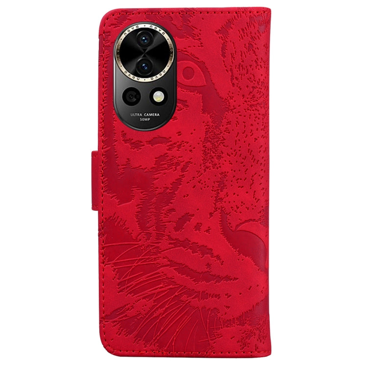 For Huawei nova 12 Tiger Embossing Pattern Flip Leather Phone Case