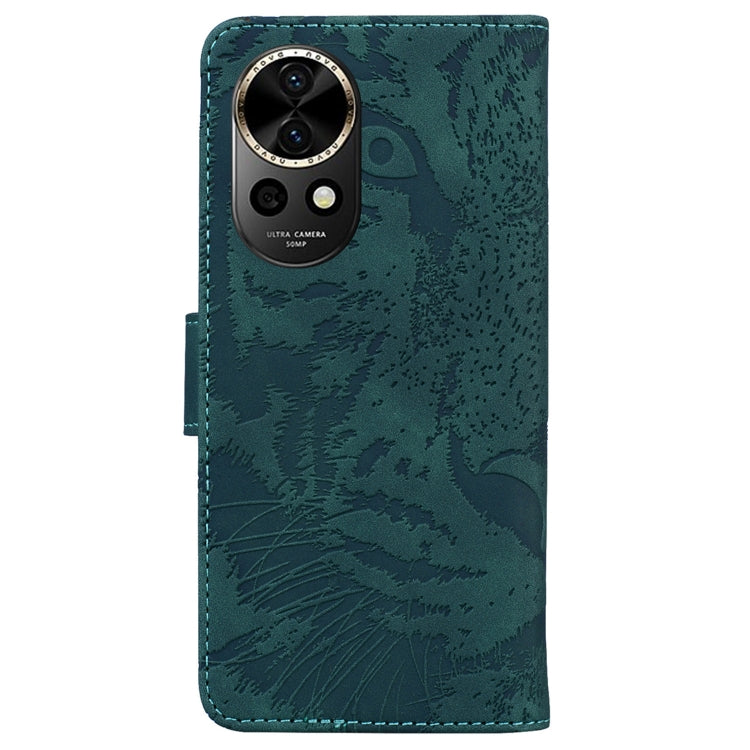 For Huawei nova 12 Tiger Embossing Pattern Flip Leather Phone Case