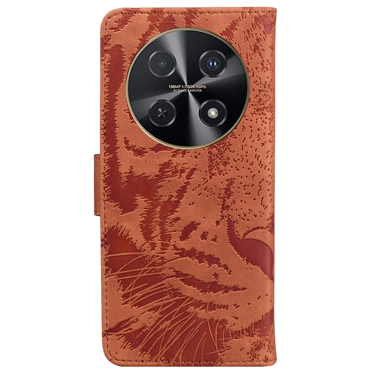 For Huawei nova 12i Tiger Embossing Pattern Flip Leather Phone Case