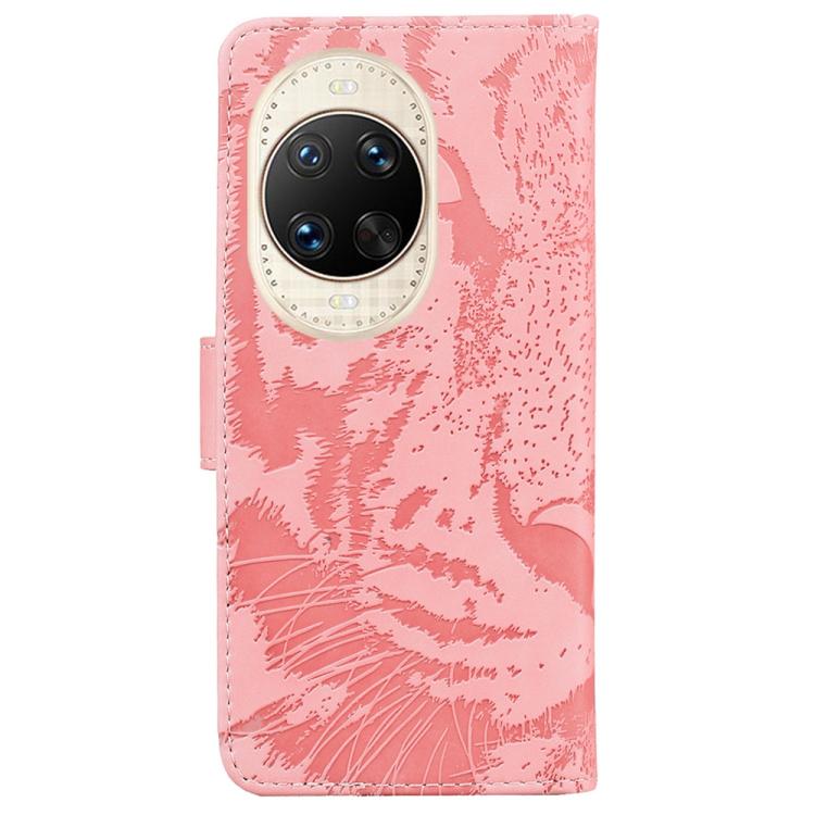 For Huawei nova 14 Ultra Tiger Embossing Pattern Flip Leather Phone Case
