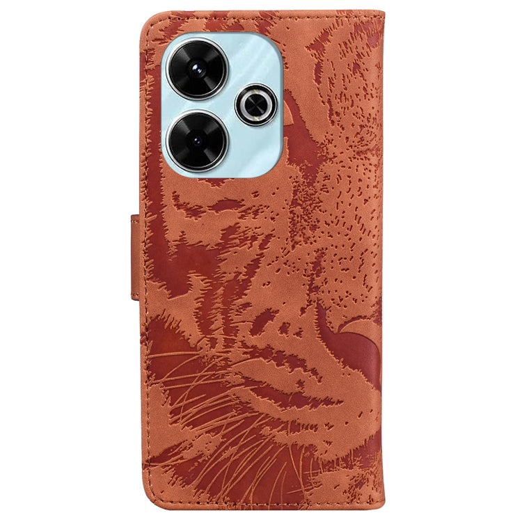 For Redmi 13 4G Tiger Embossing Pattern Flip Leather Phone Case
