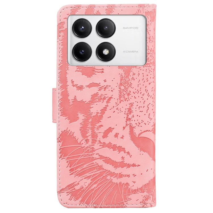 For Redmi K70 / K70 Pro Tiger Embossing Pattern Flip Leather Phone Case