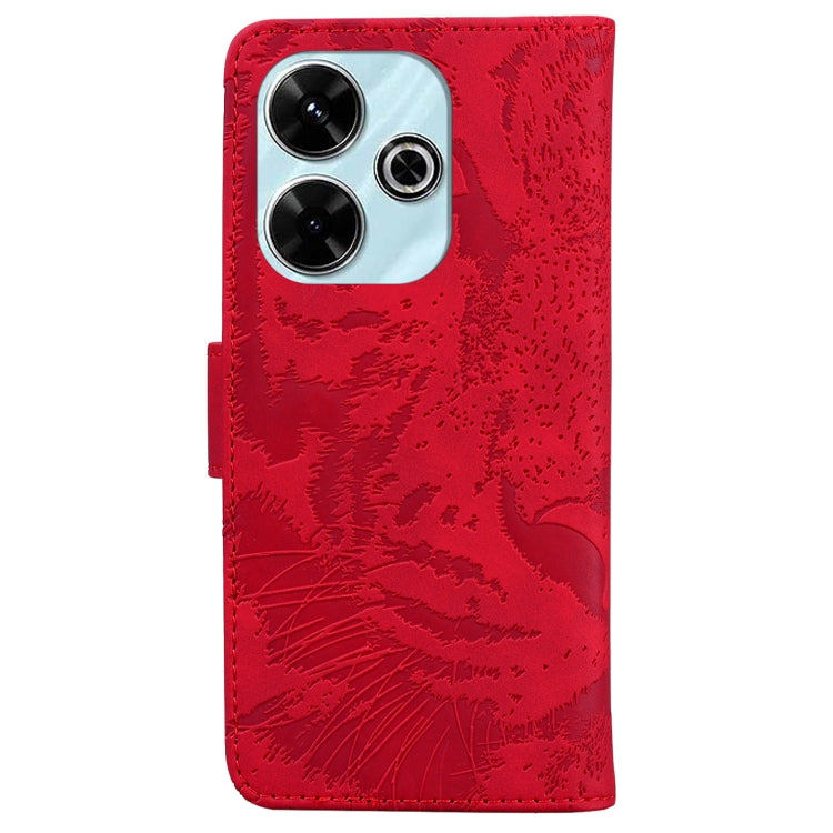 For Xiaomi Poco M6 4G Tiger Embossing Pattern Flip Leather Phone Case