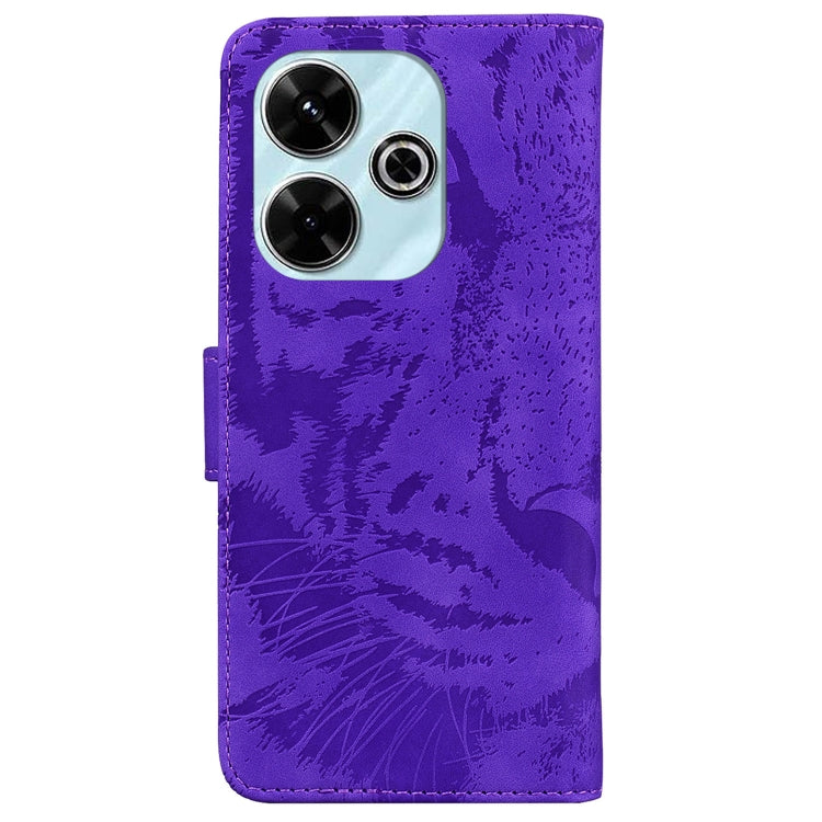 For Xiaomi Poco M6 4G Tiger Embossing Pattern Flip Leather Phone Case