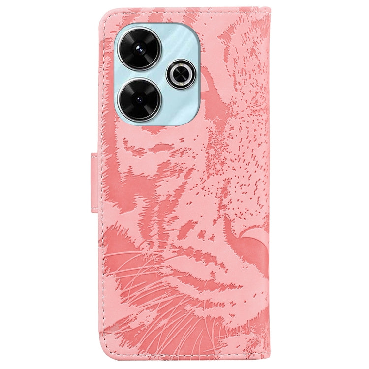 For Xiaomi Poco M6 4G Tiger Embossing Pattern Flip Leather Phone Case