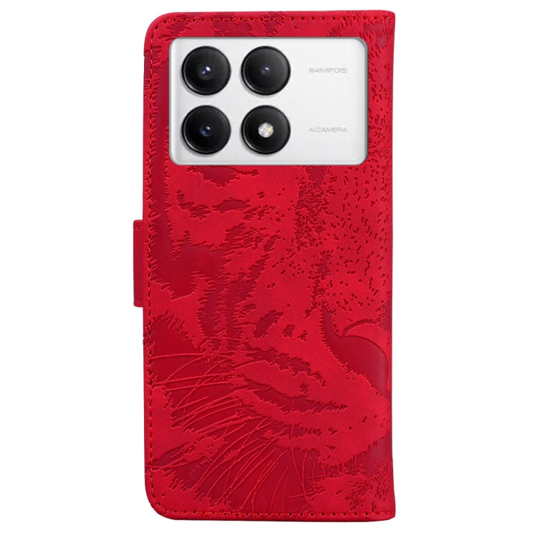 For Xiaomi Poco F6 Pro / K70 / K70 Pro Tiger Embossing Pattern Flip Leather Phone Case