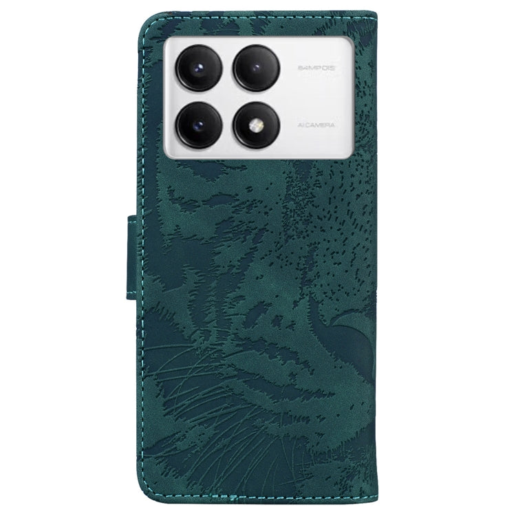 For Xiaomi Poco F6 Pro / K70 / K70 Pro Tiger Embossing Pattern Flip Leather Phone Case