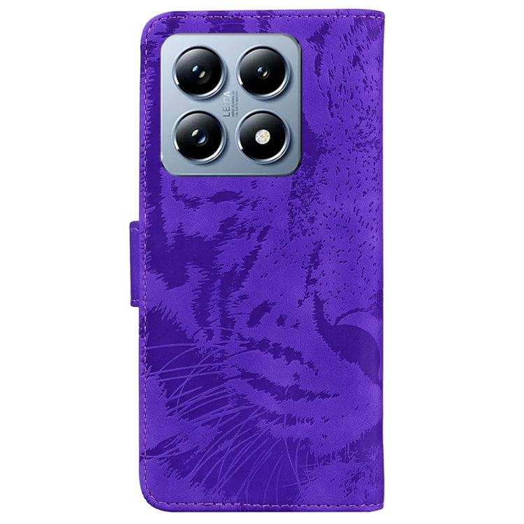 For Xiaomi 14T Tiger Embossing Pattern Flip Leather Phone Case