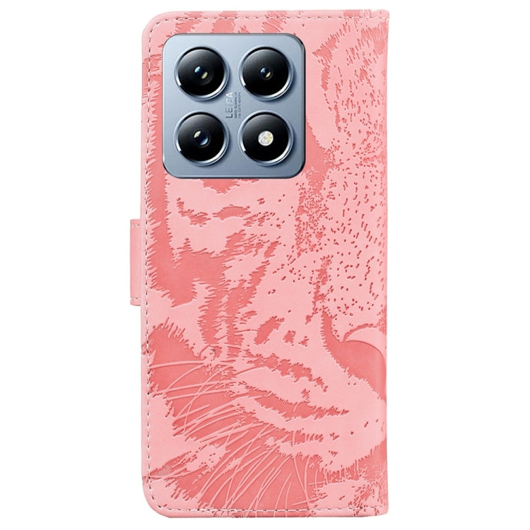 For Xiaomi 14T Tiger Embossing Pattern Flip Leather Phone Case
