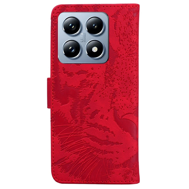For Xiaomi 14T Pro Tiger Embossing Pattern Flip Leather Phone Case