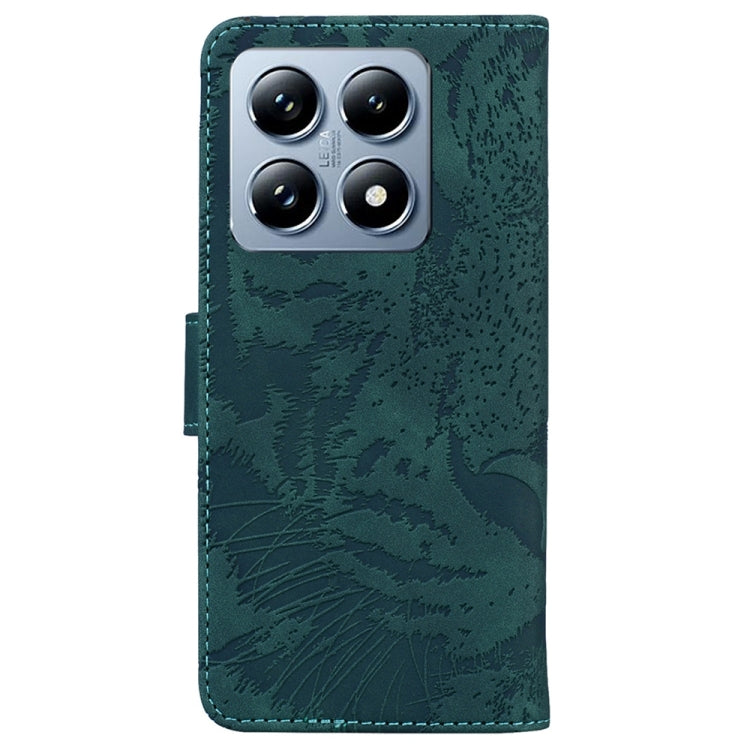 For Xiaomi 14T Pro Tiger Embossing Pattern Flip Leather Phone Case
