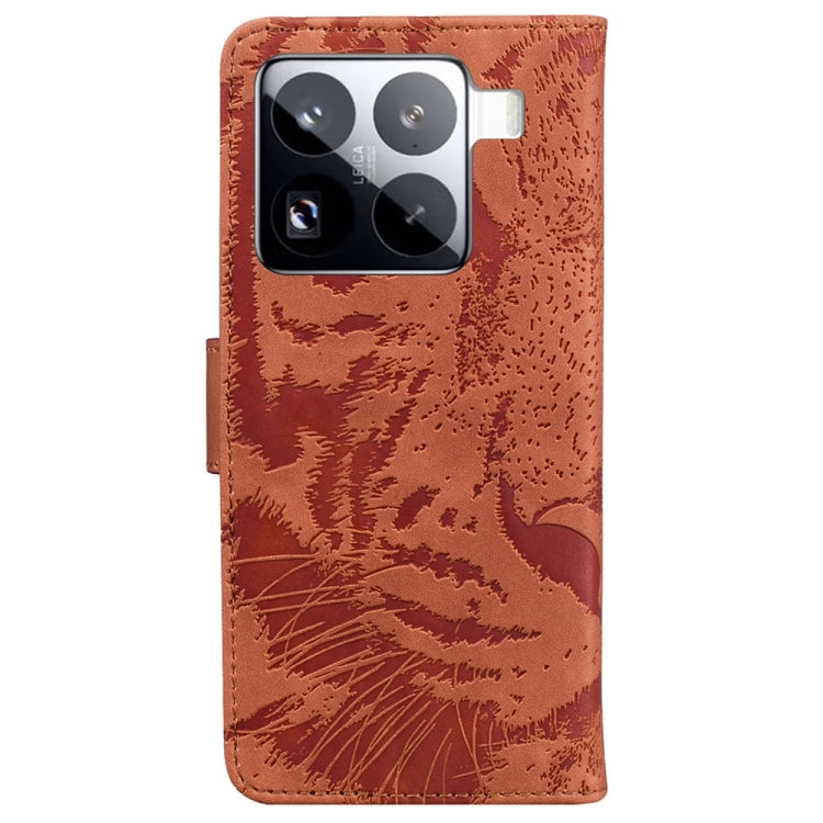 For Xiaomi 15 Pro Tiger Embossing Pattern Flip Leather Phone Case