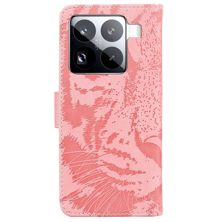 For Xiaomi 15 Pro Tiger Embossing Pattern Flip Leather Phone Case