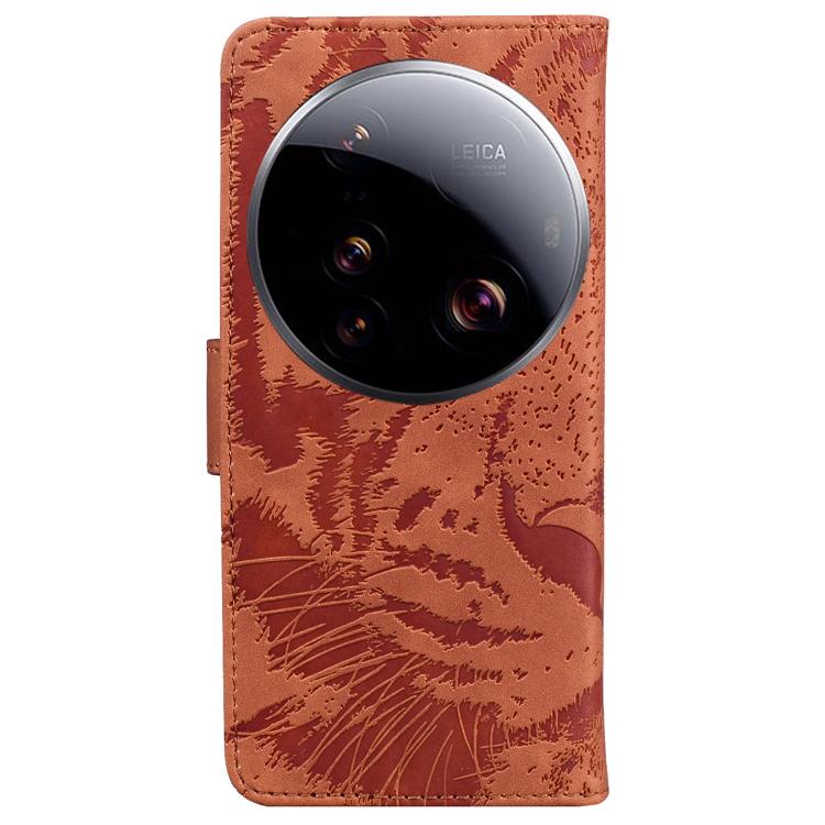 For Xiaomi 15 Ultra Tiger Embossing Pattern Flip Leather Phone Case