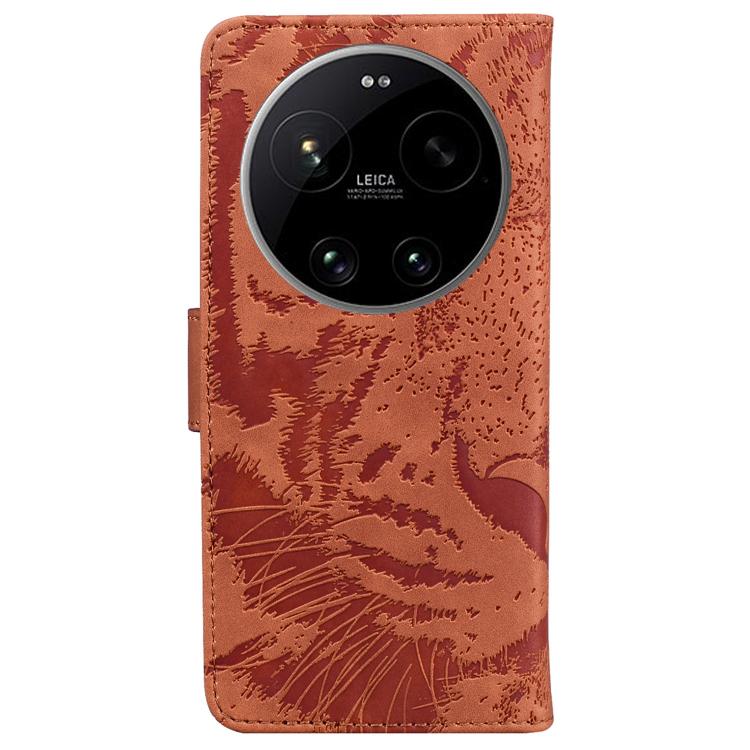 For Xiaomi 17 Ultra Tiger Embossing Pattern Flip Leather Phone Case