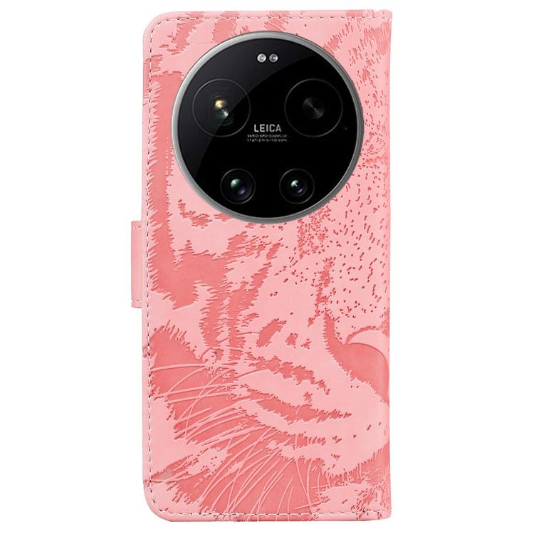 For Xiaomi 17 Ultra Tiger Embossing Pattern Flip Leather Phone Case