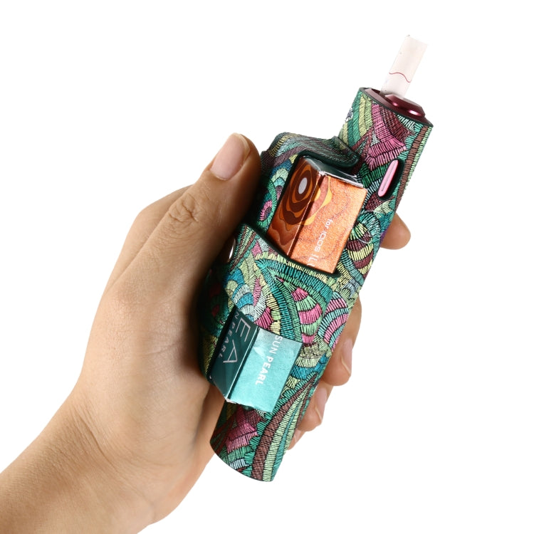 For IQOS ILUMA i ONE Electronic Cigarette Cashew Flower Portable PU Storage Bag