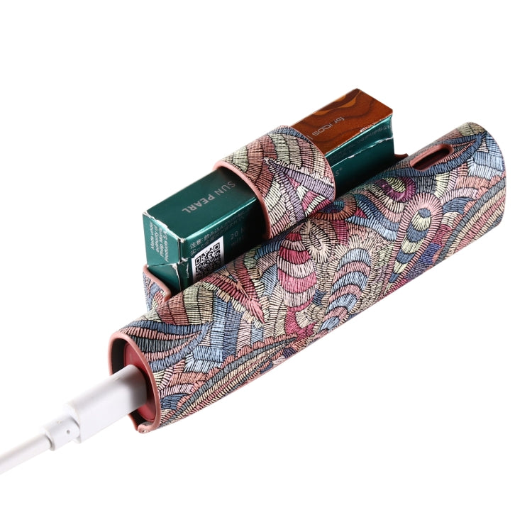 For IQOS ILUMA i ONE Electronic Cigarette Cashew Flower Portable PU Storage Bag