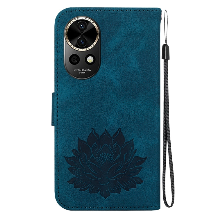 For Huawei nova 12 Lotus Embossed Leather Phone Case
