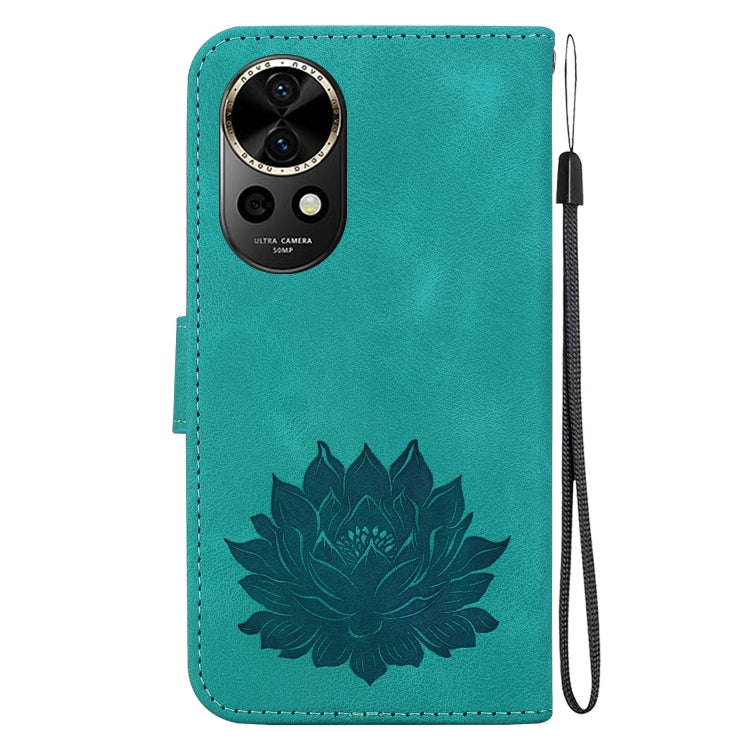 For Huawei nova 12 Lotus Embossed Leather Phone Case