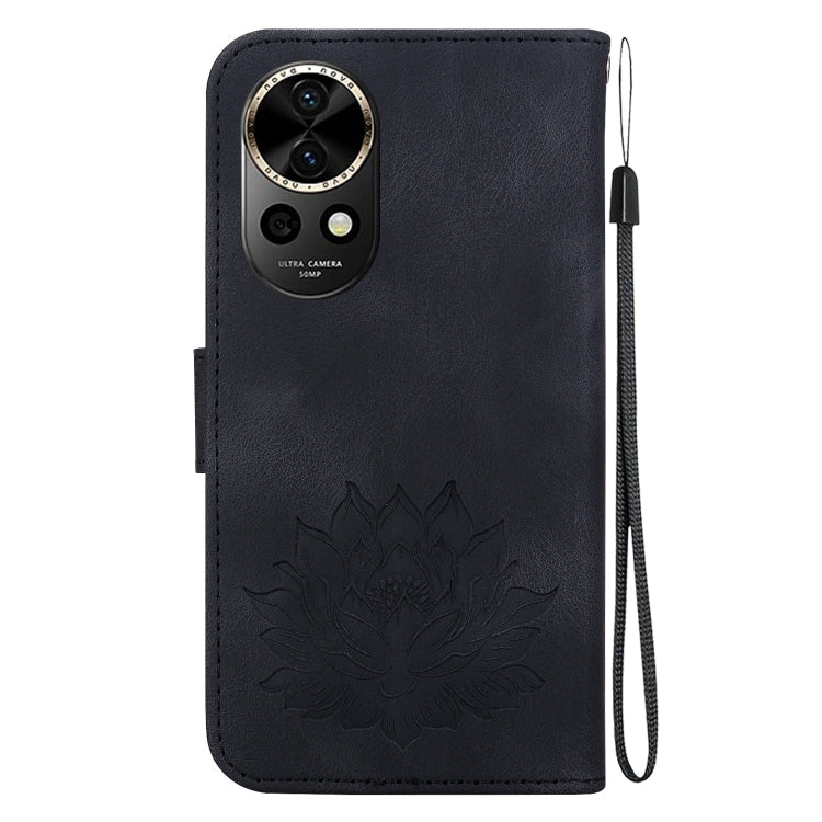 For Huawei nova 12 Lotus Embossed Leather Phone Case