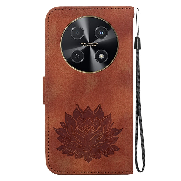 For Huawei nova 12i Lotus Embossed Leather Phone Case
